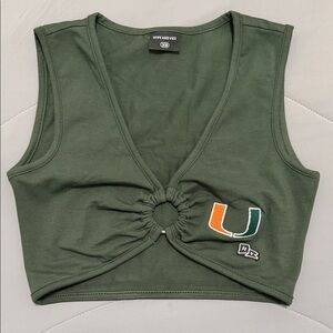 Olive Green Crop Top
